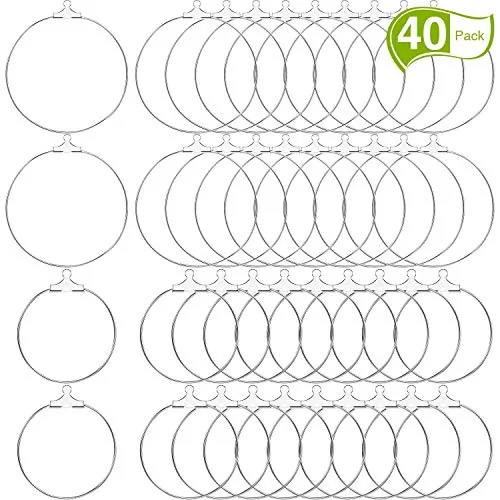 40 Pieces Earring Hoops for Jewelry Making