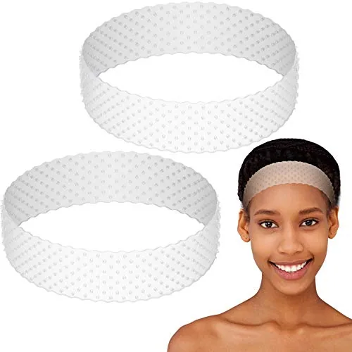 2 Pcs Silicone Wig Grip Bands No Slip Elastic