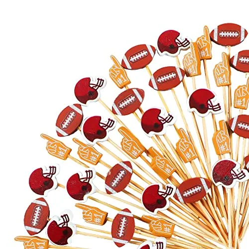 200 Pcs Football Cocktail Picks Party Toothpicks