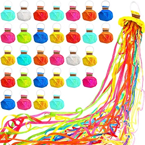 30 Pieces No Mess Throw Streamers Party Poppers