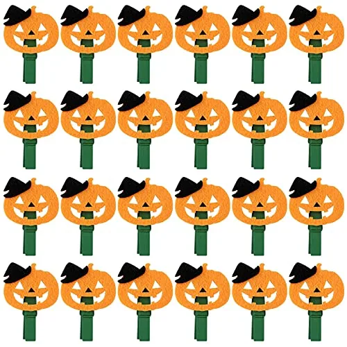 Halloween Pumpkin Clips, Photo Clips, Mini Clothes Pins