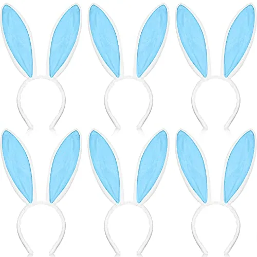 6 Pcs Halloween Bunny Ears Headband Plush