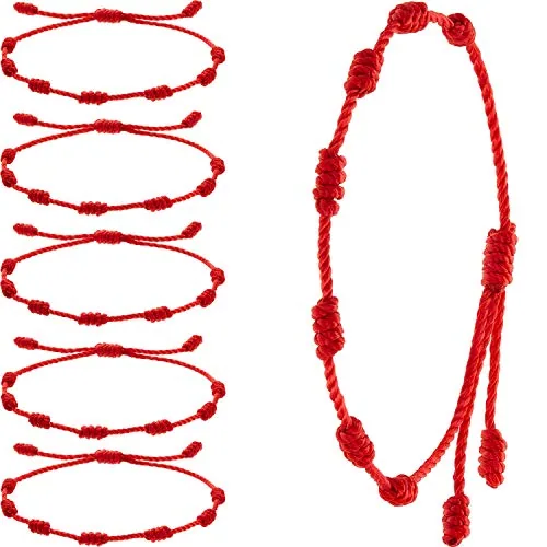 Red String Bracelet Pulsera Roja Amulet,7 Knots Style