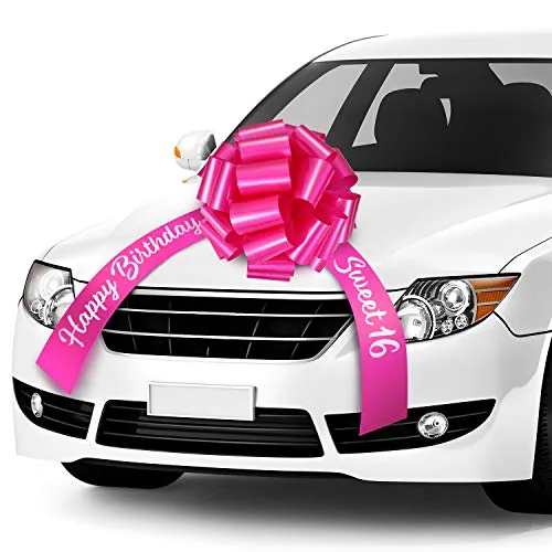 Big Car Bow Happy Birthday Car Bow Sweet 16 Big Giant Gift Wrapping Pull