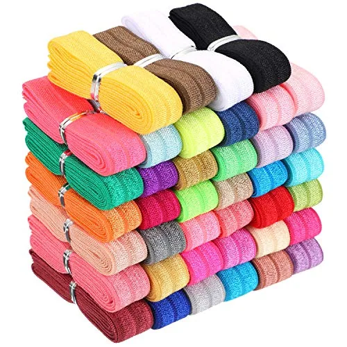40 Yards Fold over Elastic, 5/8 in Wide Ribbon