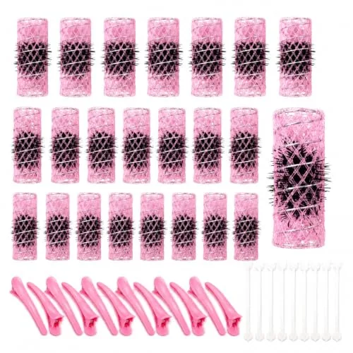 48 Pieces Wire Mesh Brush Hair Rollers Set Hair Perm Rods Hairdressing