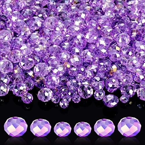 600 Pcs AB Crystal Glass Beads for Jewelry Making