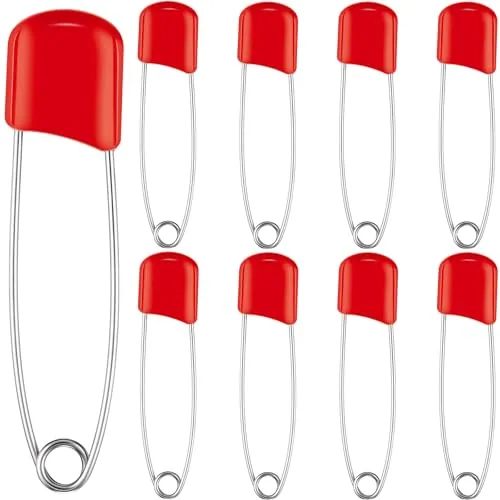 8 Pcs Large Safety Pins for Clothes,with Bag