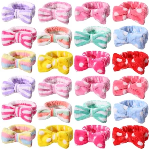 24 Pieces Face Wash Spa Headband Bulk for Women