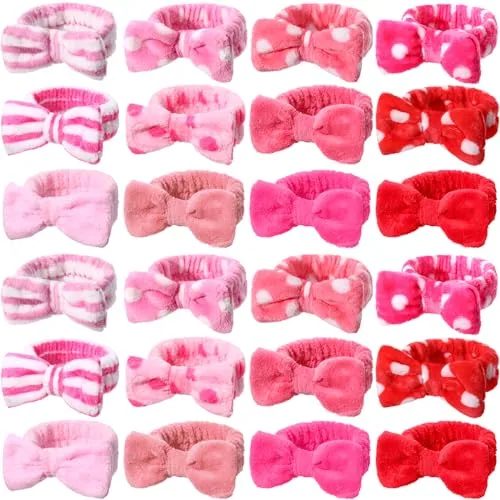 24 Pieces Face Wash Spa Headband Bulk for Women