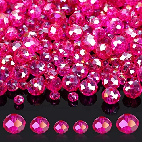 600 Pcs AB Crystal Glass Beads for Jewelry Making