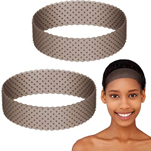 2 Pcs Silicone Wig Grip Bands No Slip Elastic