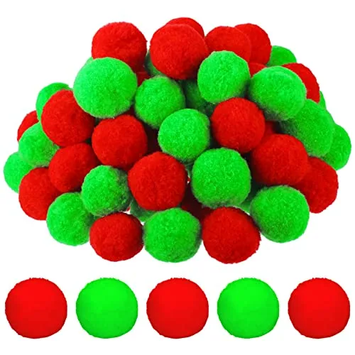 80 Pcs Christmas Pom Pom Balls Craft