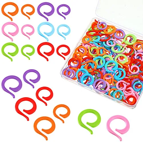 200 Pcs Stitch Markers for Crocheting Spiral Stitch Markers Bulk