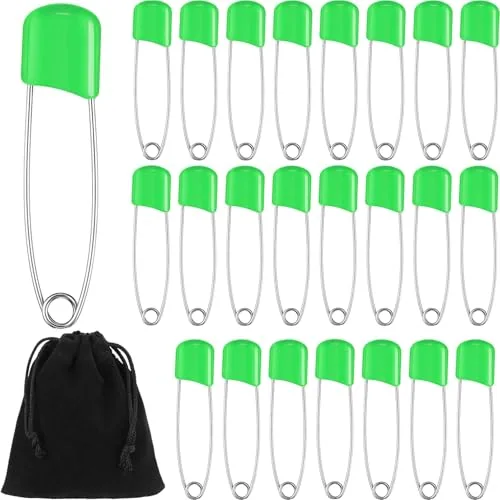 50 Pcs Large Safety Pins for Clothes,with Bag