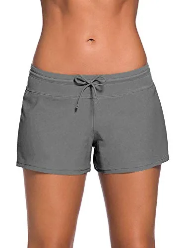 Women Swimsuit Shorts Tankini Swim Briefs Plus Size Bottom Boardshort