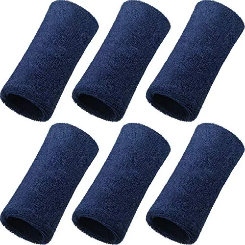 6 Inch Wrist Sweat Bands for Men Women Tennis Elastic Athletic Long