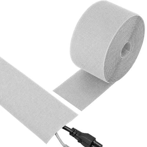 Cord Cover for Carpet, 24.6 ft x 3 in Floor Cable Management Strip