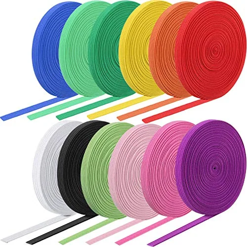 12 Rolls Elastic Band Stretch,1/4 Inch X 4.4 Yard