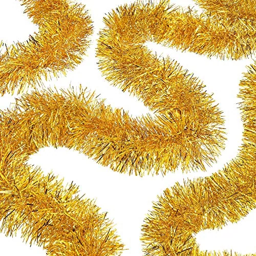50 ft Christmas Tinsel Garland Metallic Tinsel Twist Garland Christmas