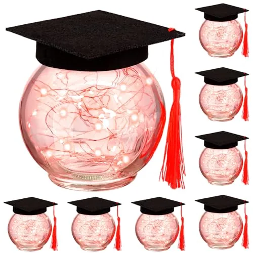 8 Sets 2026 Graduation Table Centerpieces Decorations with LED Lights