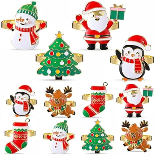 12 Pieces Gingerbread Napkin Rings