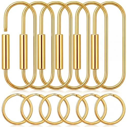Brass Carabiner Key Ring Locking Screw Carabiner Clips