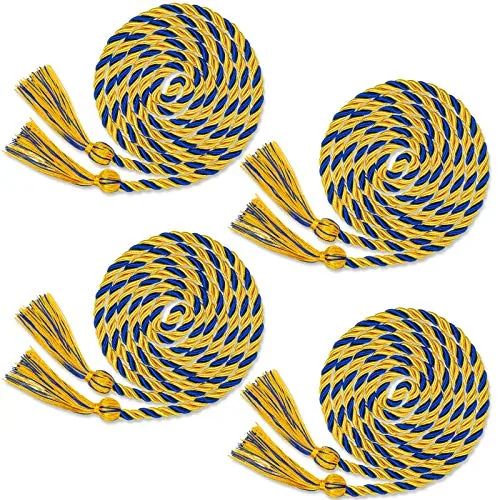 4 Pieces 2026 Graduation Honor Cords with Tassels Polyester Yarn Braided