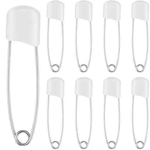 8 Pcs Large Safety Pins for Clothes,with Bag