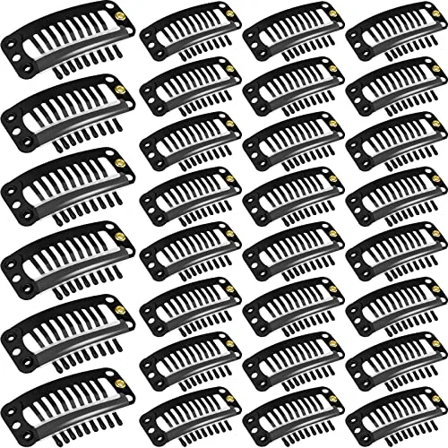 30 Pcs Wig Clips Hair Extensions, 9-Teeth 32 Mm
