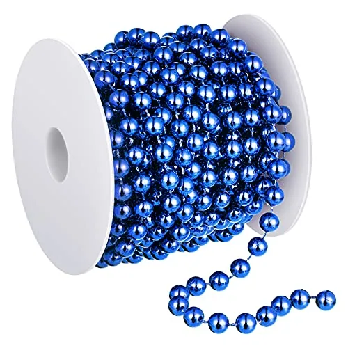 26 Feet Christmas Beaded Garland Plastic Pearl Strands