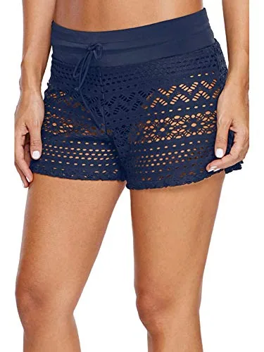 Women Swimsuit Shorts Swimsuit Bottoms for Women Swim Shorts with Brief