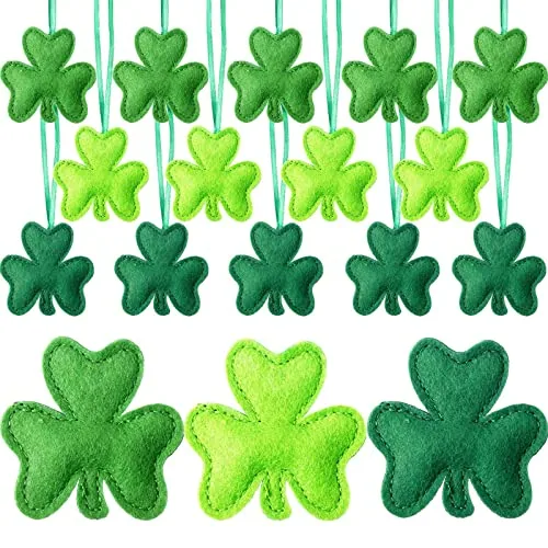36 Pieces Felt Shamrock Ornament St. Patrick's Day Clover Ornament