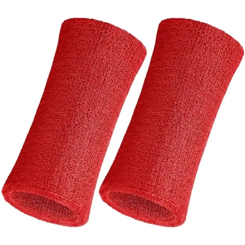 2 Pcs 6 Inch Wrist Sweatbands for Men and Women
