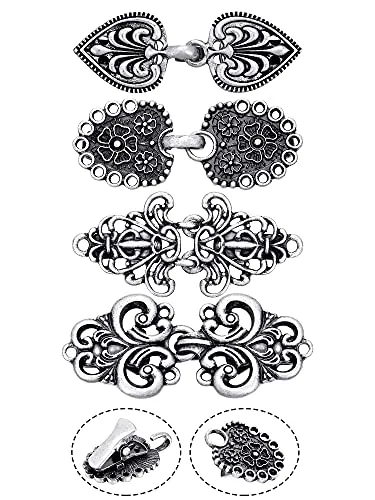 4 Pcs Vintage Sweater Swirl Cape Cloak Clips for Women