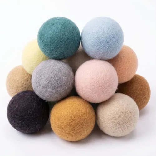10 Pcs Wool Dryer Balls Bulk 3 Inch Laundry Reusable Colored Anti Static
