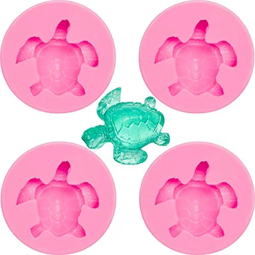 4 Pieces Sea Turtle Silicone Mold Chocolate Fondant Candy Mold