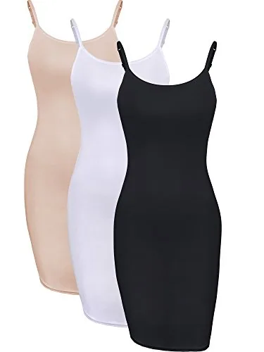 3 Pcs Women Cami Tank Dress X-L Multicolor 2