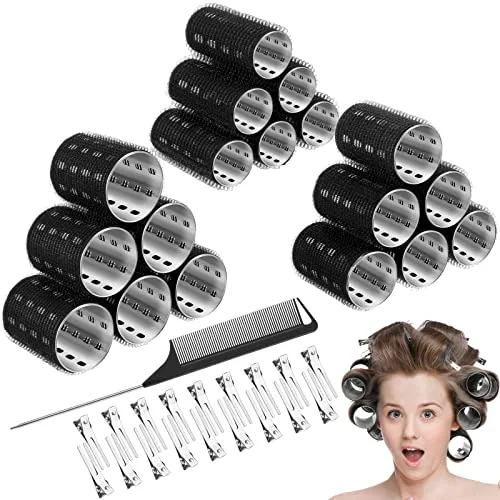 37 Pcs Self Grip Hair Rollers, 1.1'', 1.57'', 1.97''