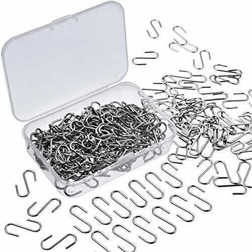 150 Pieces Mini S Hooks Connectors Metal S-Shaped Wire Hook Hangers with