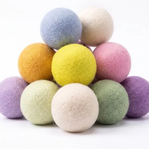 10 Pcs Wool Dryer Balls Bulk 3 Inch Laundry Reusable Colored Anti Static