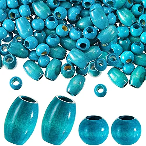 130 Pcs Macrame Wooden Beads 10mm Hole