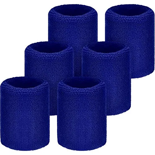 6 Pcs Wrist Sweatbands Sports Tennis Wristbands for Competitions