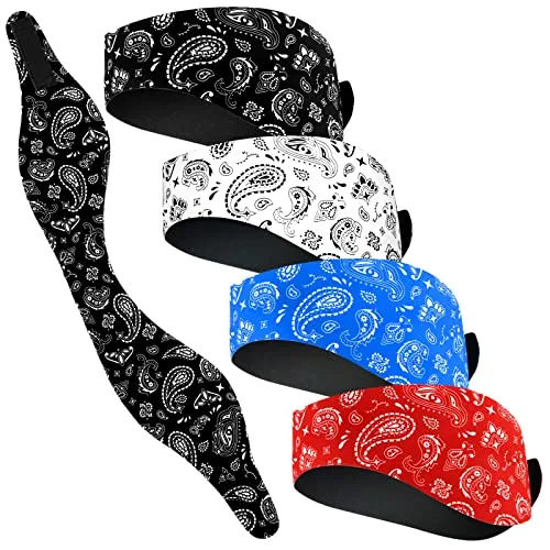 4 Pieces Swimming Headband Swimming Ear Band Adjustable Swim Headband