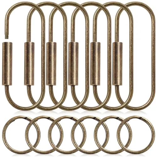Brass Carabiner Key Ring Locking Screw Carabiner Clips