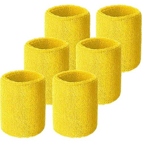 6 Pack Wrist Sweatbands for Men Women