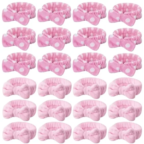 24 Pieces Face Wash Spa Headband Bulk for Women
