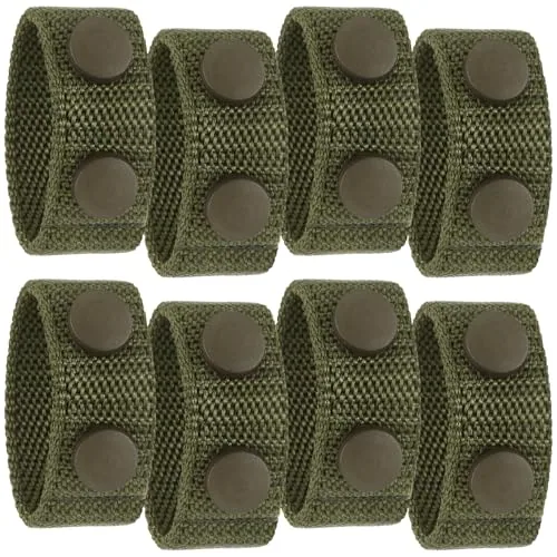 8 Pcs Belt Keepers for Duty Belt 21⁄4 Wide with Double Snaps