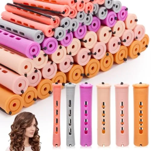 60 Hair Perm Rods,0.87, 0.79, 0.75, 0.59, 0.51 Inch
