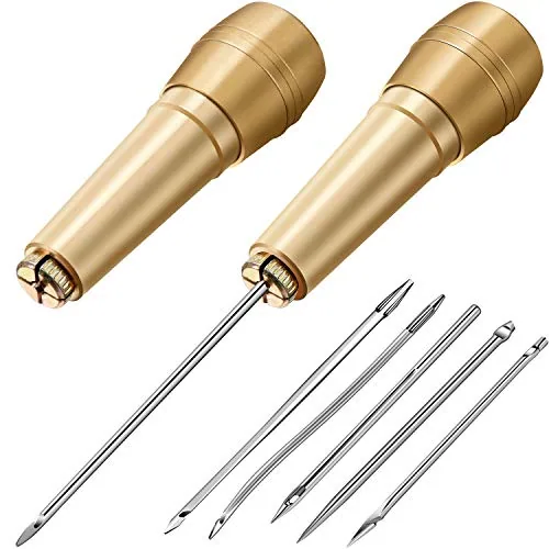 6 Pieces Canvas Leather Sewing Awl, Leather Sewing Needle Awl Hand Stitch